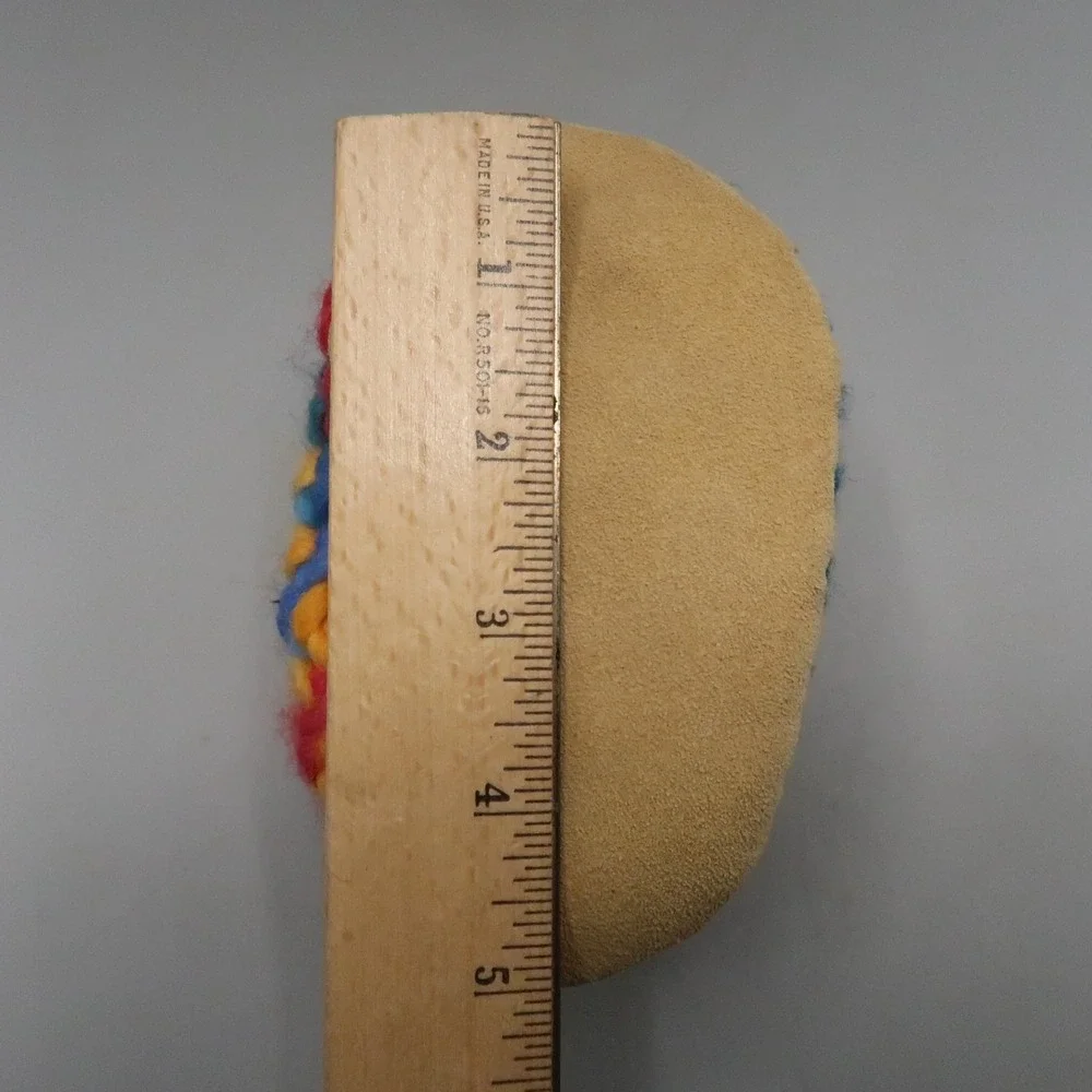 Padraig Cottage Handmade Wool Baby Slippers Age 1- 2.5 years  (5-6) Rainbow